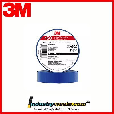 3M Blue 150 Temflex General Use Vinyl Electrical Tape (Pack Of 30 Pcs)