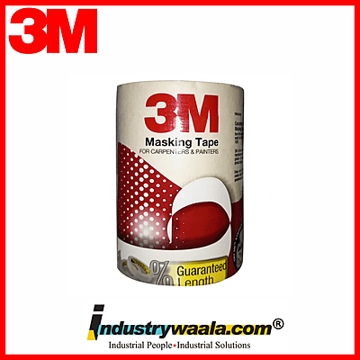 3M 24 MM X 20 Mtr General Purpose & Carpenter Masking Tape (Pack Of 12Pcs)