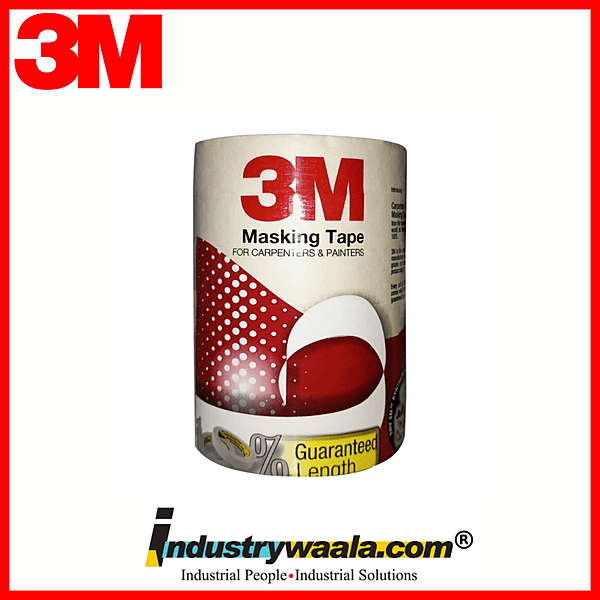 3M 24 MM X 20 Mtr General Purpose & Carpenter Masking Tape (Pack Of 12Pcs)