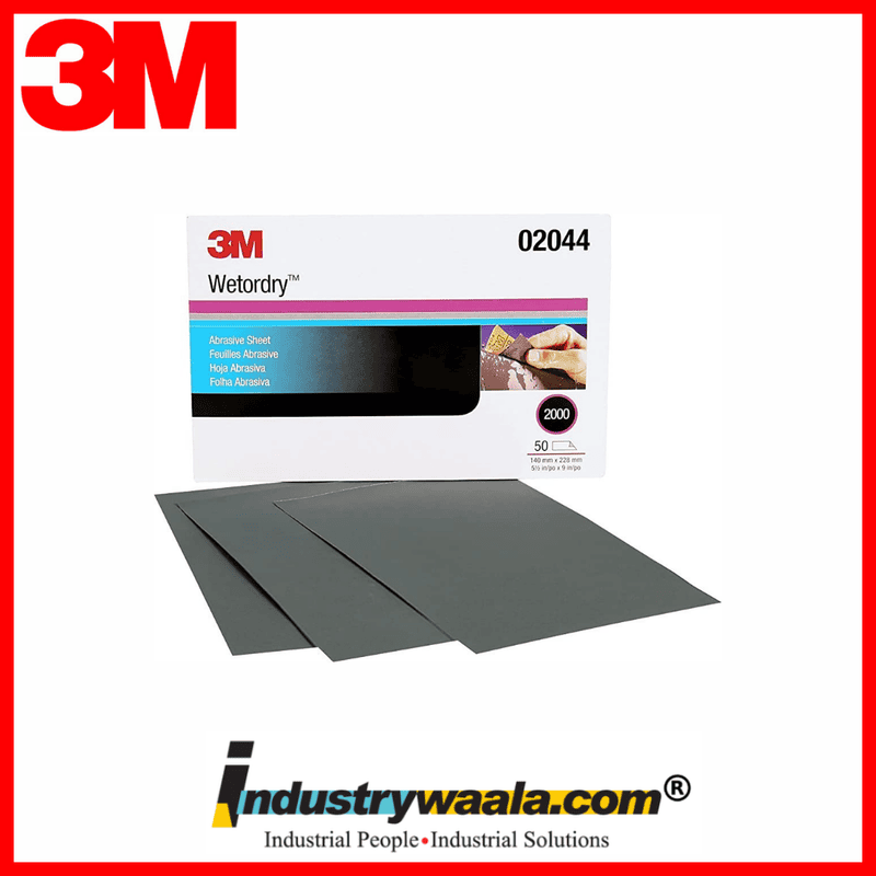 3M Microfine 401Q Grade 2000 Sandpaper Sheets Pack of 50