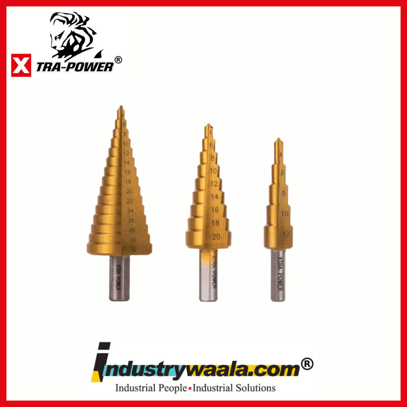 Xtra-Power Step Drill Bit HSS 4-20mm Titanium Coated Pack of 5