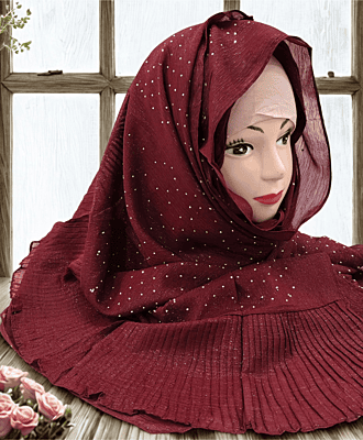 Zera Premium Malaysian Georgette Shimmer Border Embellished Stone and Frill