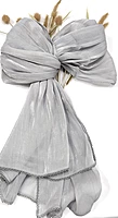 Zera Premium Organza Shimmer Hijab with Crochet Border