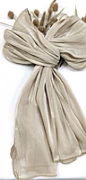 Zera Premium Organza Shimmer Hijab with Crochet Border