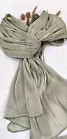Zera Premium Organza Shimmer Hijab with Crochet Border