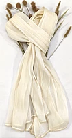 Zera Premium Organza Shimmer Hijab with Crochet Border