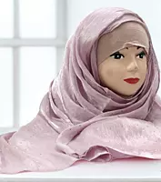 Zera Premium Organza Shimmer Hijab with Rhinestone Border