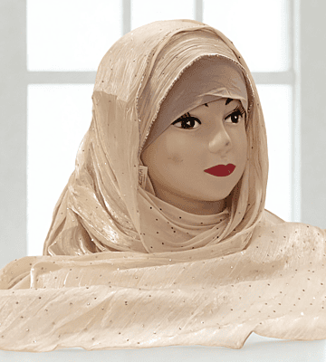 Zera Premium Organza Shimmer Hijab with Rhinestone Border