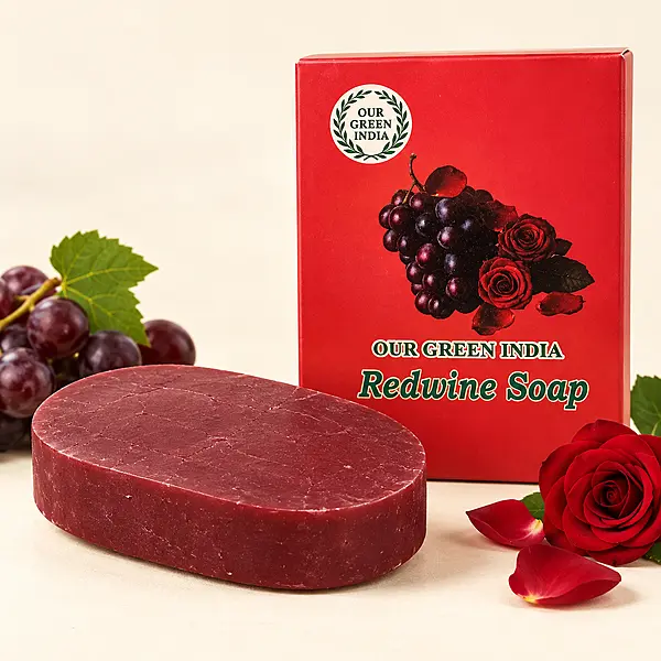 Our Green India Red Wine  Soap