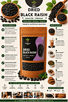 Black Raisins Seeded Premium | Healthyx Zone