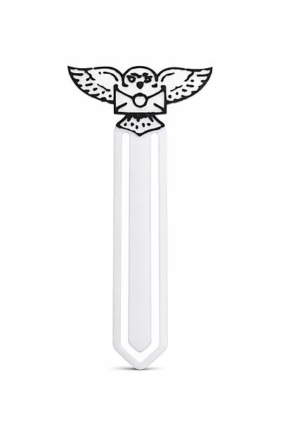 Owl themed bookmark with heart seal