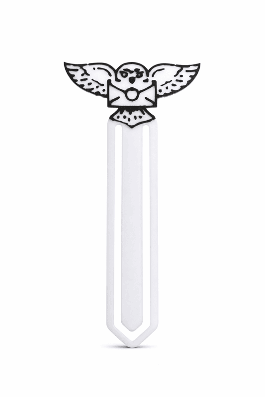 Owl themed bookmark with heart seal