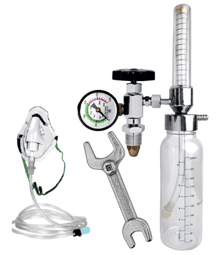 Oxygen Cylinder with Flow Meter