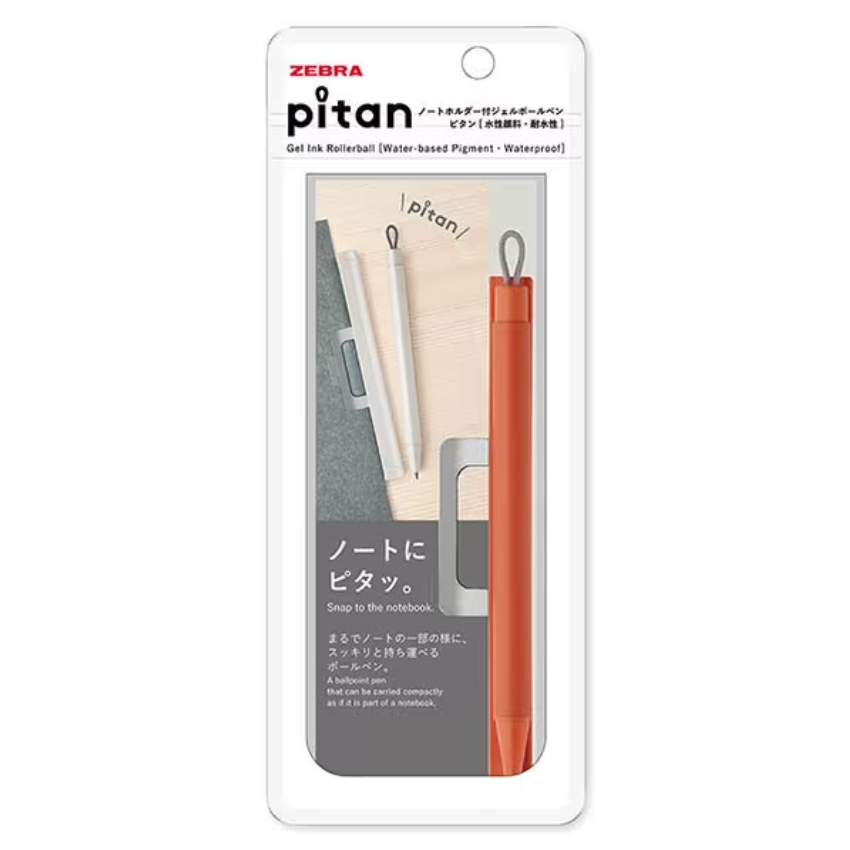 Zebra Ballpoint Pen With Notebook Holder Pitan Orange P-JJ115-OR