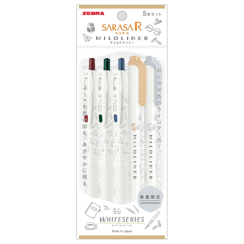 Zebra Sarasa R x Mildliner White Series C