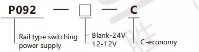 SiRON P092-C Series 150W Economical Rail Type Switching Power Supply