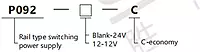 SiRON P092-C Series 150W Economical Rail Type Switching Power Supply