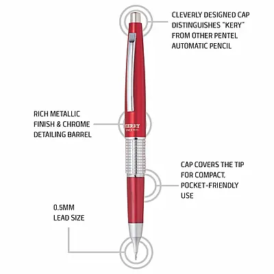 PENTEL P1035 KERRY PENCIL - 0.5 B - RED