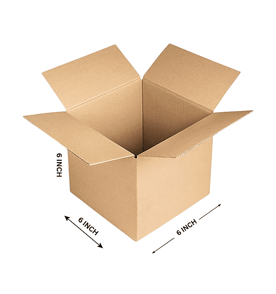 Buy Corrugated Boxes, 6x6x6 Inches - Pack Of 100