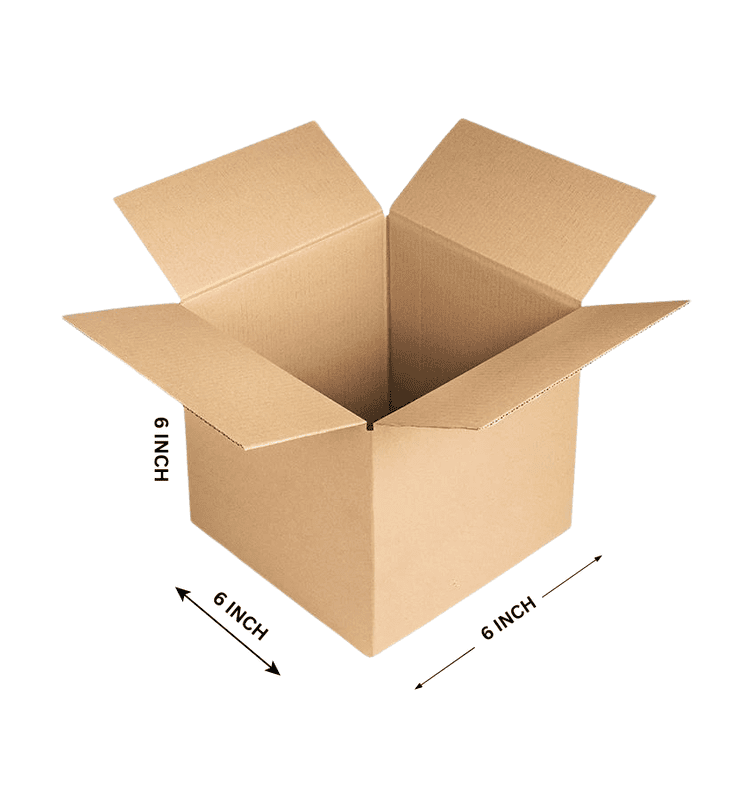 Buy Corrugated Boxes, 6x6x6 Inches - Pack Of 100