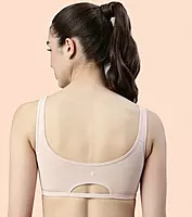 Enamor Low Impact Women's Cotton Everyday Sports Bra - All Day Comfort, Non Padded, Wirefree, High Coverage - SB06