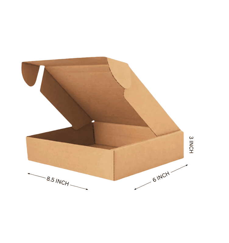 Buy Corrugated Boxes, 8.5x6x3 Inches - Pack Of 50