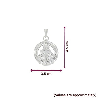 SRIMATHI JEWELLERS  925 silver ayyappan pendant 925 Silver Caped Rudraksha Mala 8mm,54 Beads, 30 Inchs