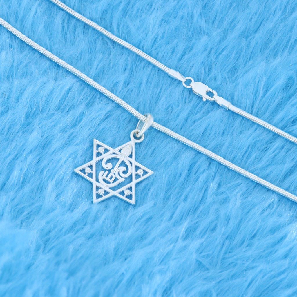 SRIMATHI JEWELLERS OM Pendant | Lord Spiritual OM Star Locket for Men and Women