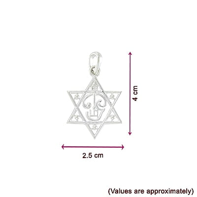 SRIMATHI JEWELLERS OM Pendant | Lord Spiritual OM Star Locket for Men and Women