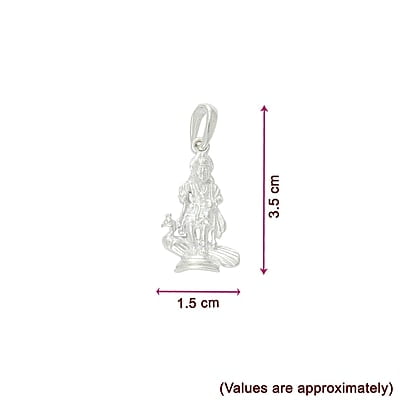 SRIMATHI JEWELLERS 925 Silver Lord Murugan-Karttikeya Pendant