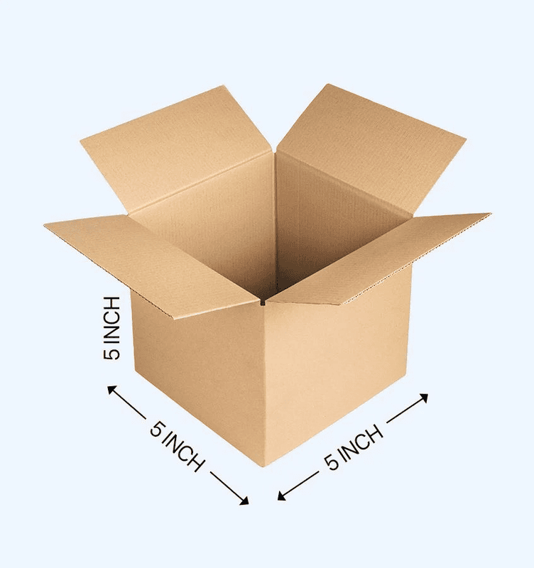 Buy Corrugated Boxes, 5x5x5 Inches - Pack Of 100