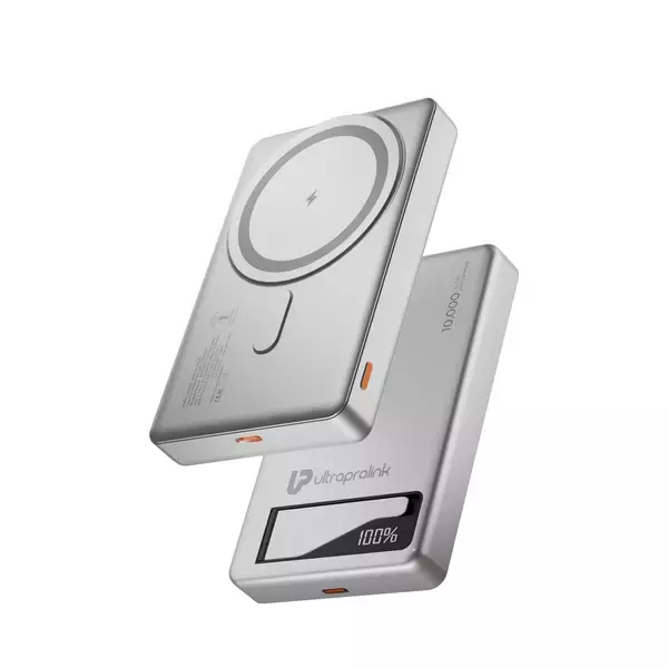 Ultraprolink UM1334SLV Juice-Up Mag 9 Magnetic Wireless Powerbank 10000mAh (Silver)
