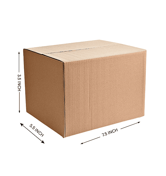 Buy Corrugated Boxes, 7.5x5.5x3.5 Inches - Pack Of 100