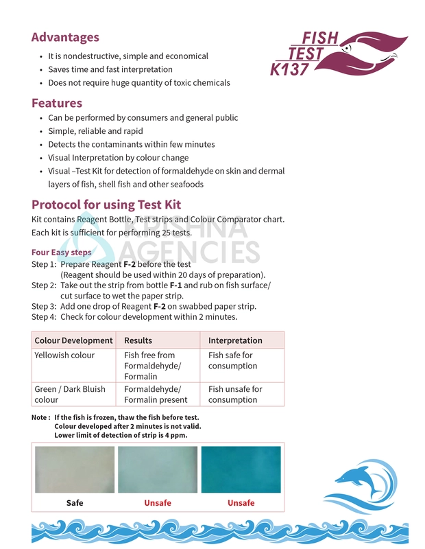 HiRapid Formalin Test Kit (for Fish) 25Test/Kit