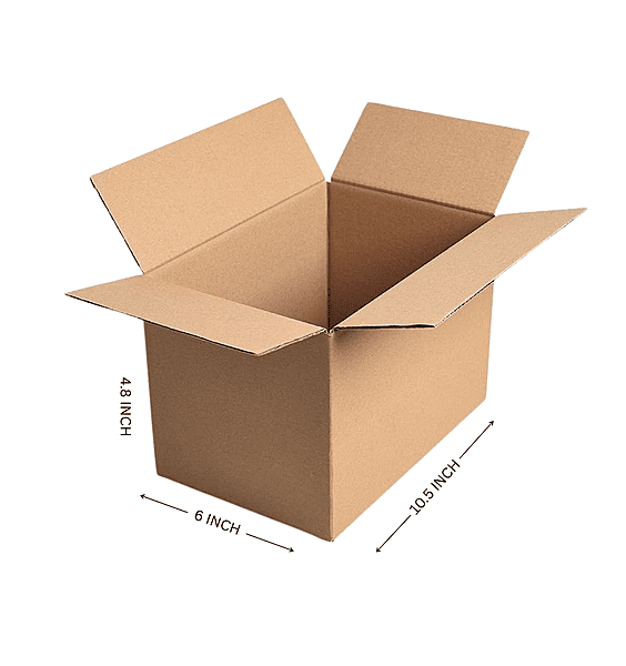 Buy Corrugated Boxes, 10.5 x 6x 4.8 Inches - Pack of 100