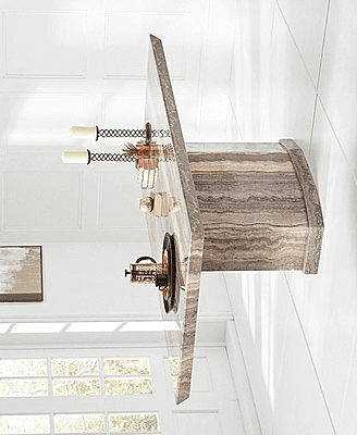 Six Seater Marble Top Dining Set with Fabric Chairs - Luxury and Comfort for Your Dining Room