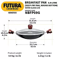 HAWKINS BREAKFAST PAN 9L WITH GLASS NBFP09G