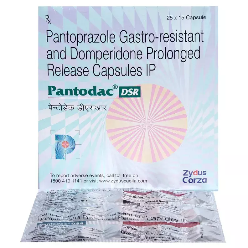 Pantodac DSR Capsule | Pantoprazole 40mg + Domperidone 30mg | Zydus
