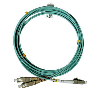 Digisol Channel SCS Fiber Optic Patch Cord, MM(OM3)(50), Duplex LC-SC, PC Type, 3M, LSZH