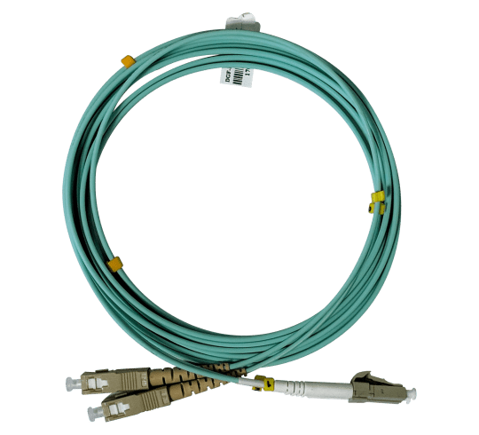 Digisol Channel SCS Fiber Optic Patch Cord, MM(OM3)(50), Duplex LC-SC, PC Type, 3M, LSZH