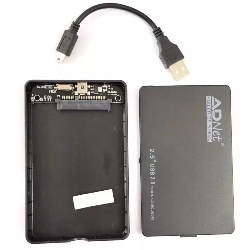 2.5 Inch Micro HDD Enclosure | External 6.5cm (2.5 inch) SATA Casing Hard Disk Drive Enclosure