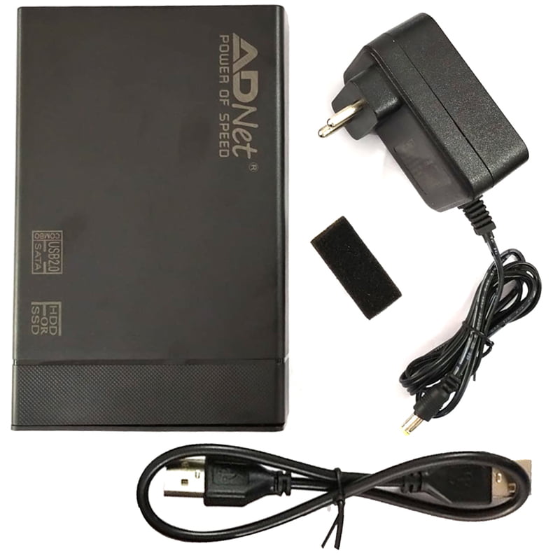 2 in 1 USB 2.0 External 2.5"/3.5" inch SATA HDD Enclosure Case For External Storage