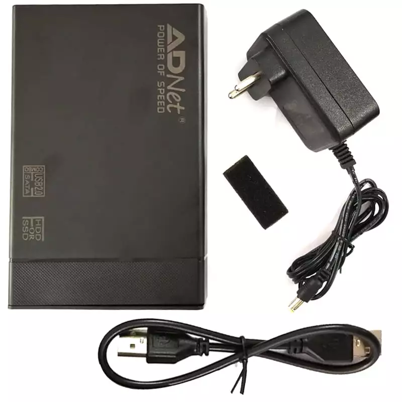 2 in 1 USB 2.0 External 2.5"/3.5" inch SATA HDD Enclosure Case For External Storage