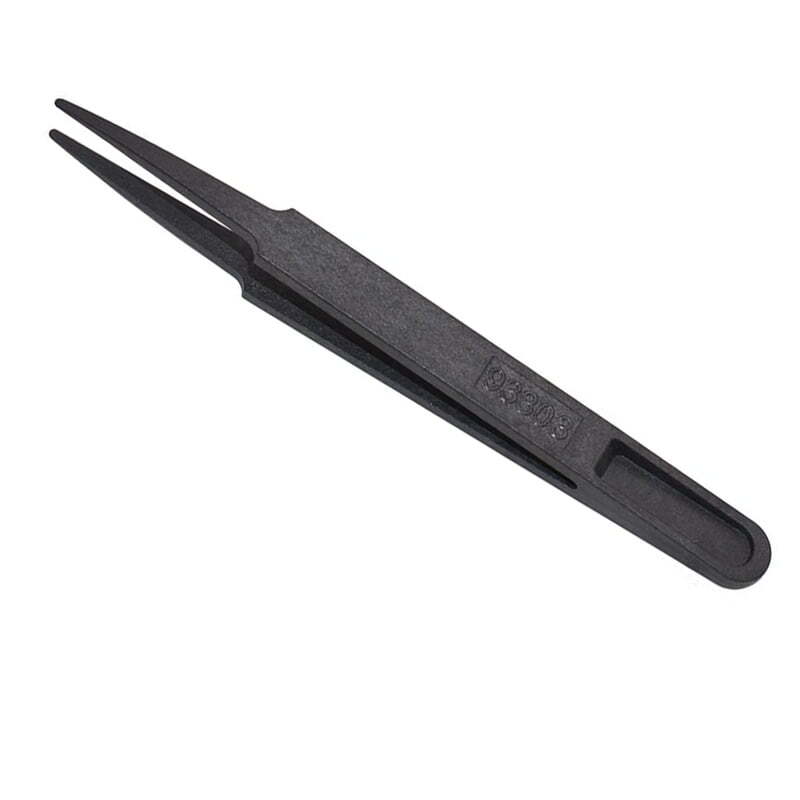 Black Antistatic Plastic Tweezers (93303) for Electronics & Phone Repair