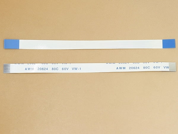 10 Pin 0.5mm Pitch 10cm Length FFC Cable - Same Direction