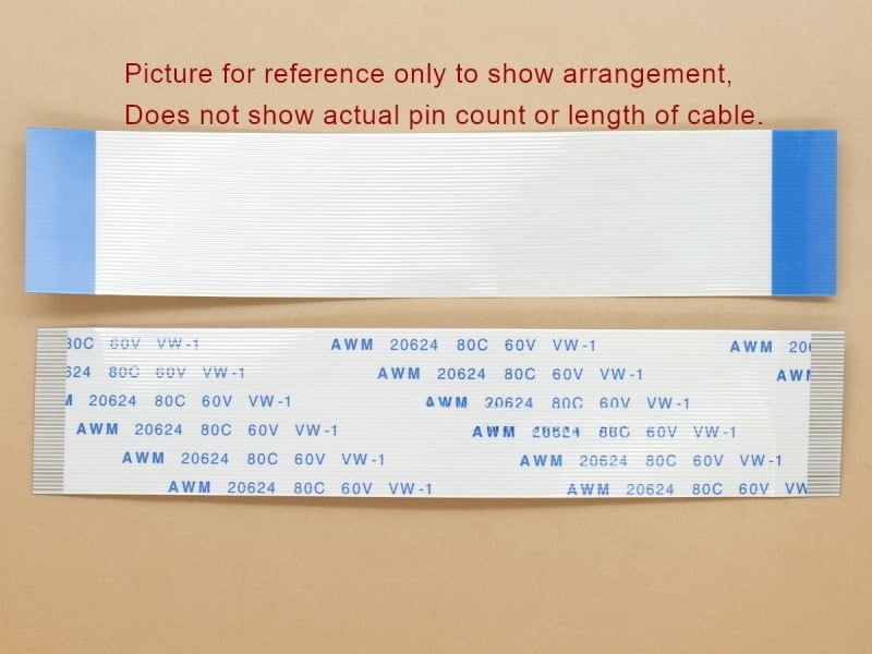 10 Pin 0.5mm Pitch 15cm Length FFC Cable - Same Direction