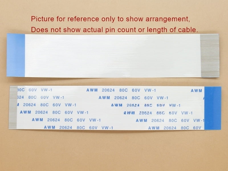 10 Pin 0.5mm Pitch 20cm Length FFC Cable - Reverse Direction