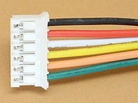 6 pin JST PH, 2mm, Teflon PTFE 24/7/32, One side Female 15cm wire