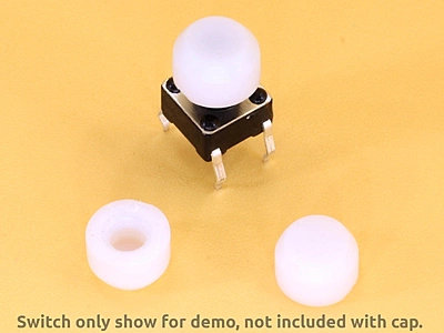 White Soft Silicone Switch Cap
