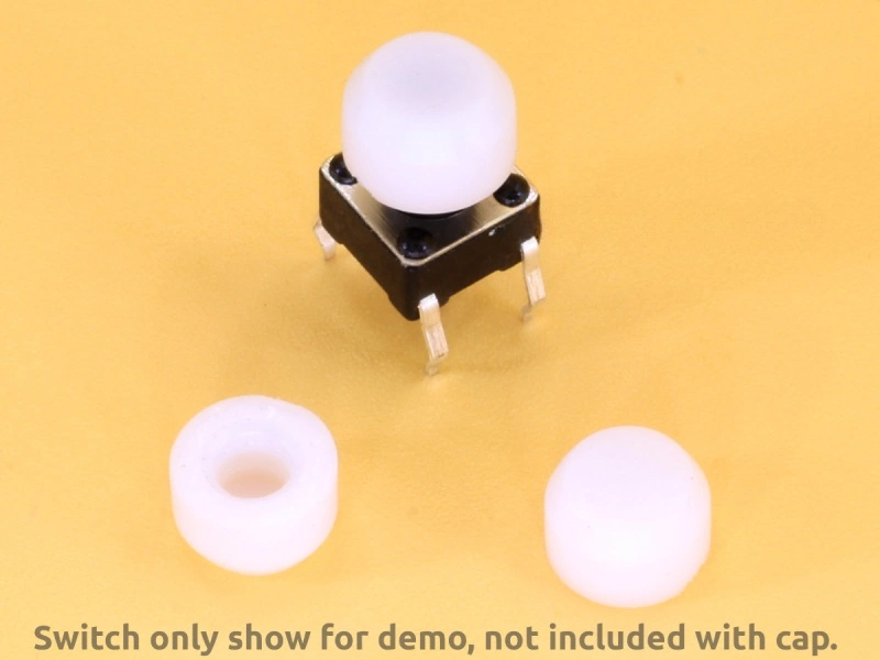 White Soft Silicone Switch Cap